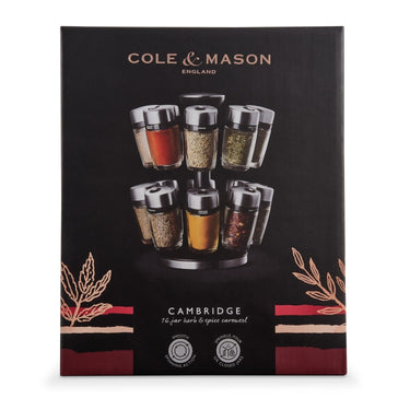 Cole & Mason Cambridge Herb & Spice Carousel - 16 Jar